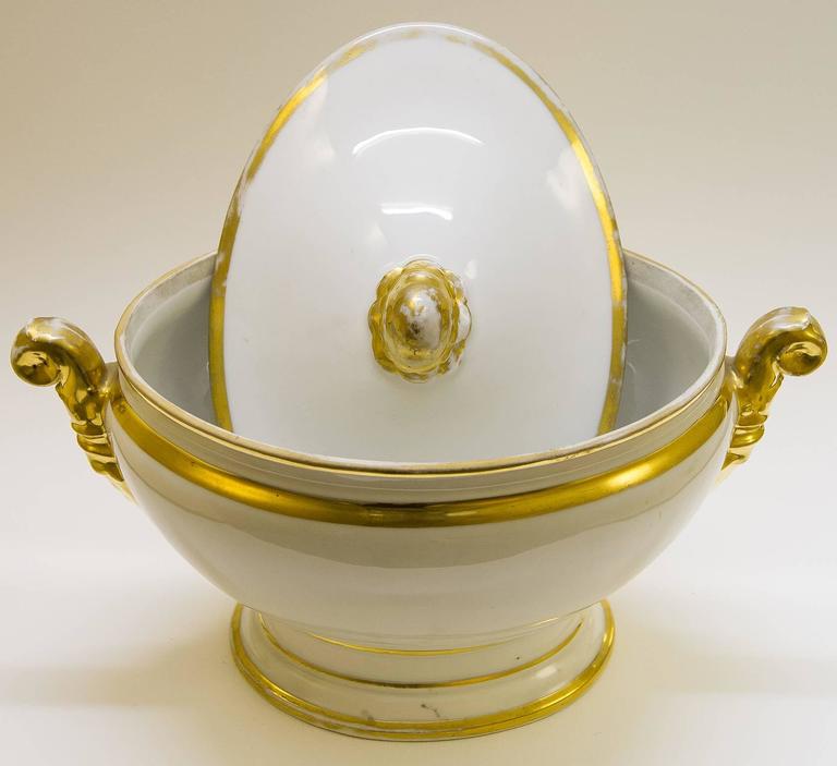Empire Porcelain French Tureen Centerpiece For Sale at 1stDibs
