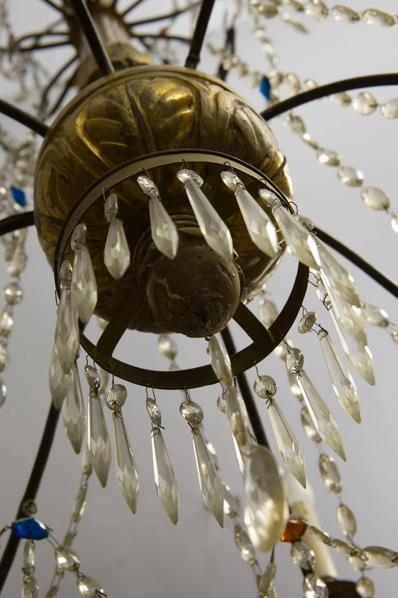 Crystal  Chandelier first 19th Century, Perfect in Every Part For Sale 1