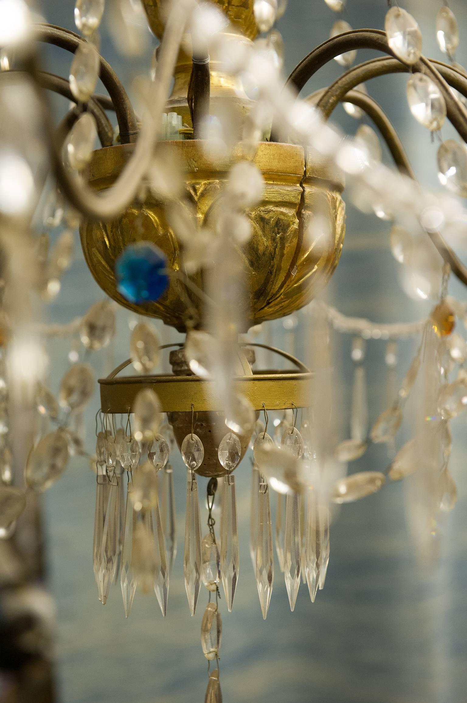 Italian  Crystal  GENOA  Chandelier 18th Century, Perfect in Every Part For Sale