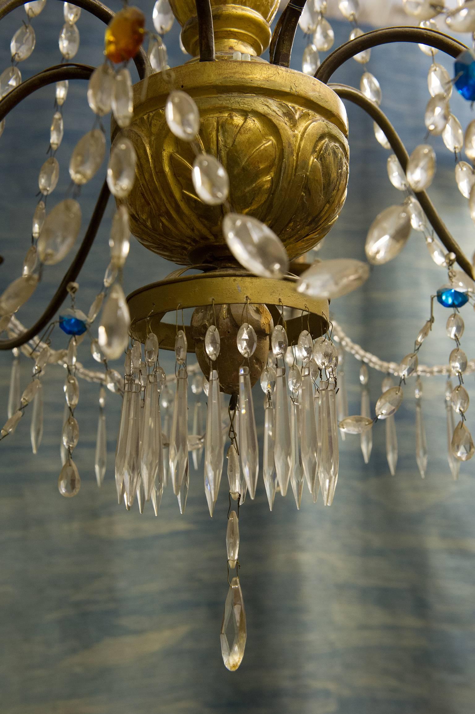  Crystal  GENOA  Chandelier 18th Century, Perfect in Every Part For Sale 1