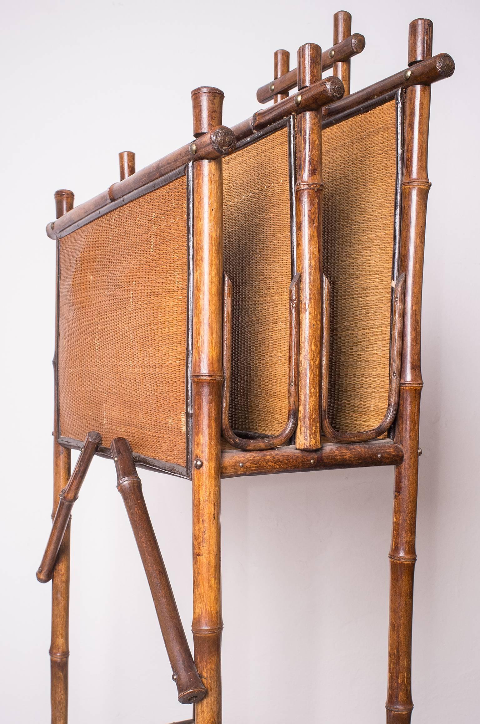 20th Century  Bamboo Magazine Stand: French or English