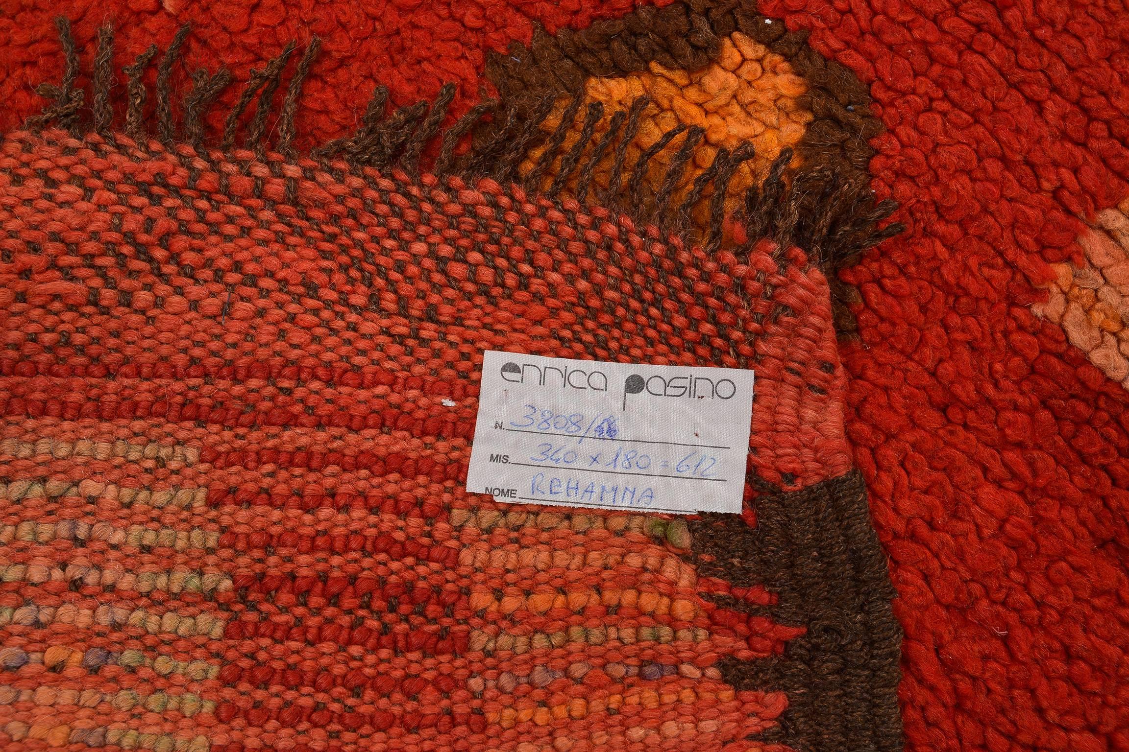 Tribal Grand tapis marocain inhabituel REHAMNA en vente