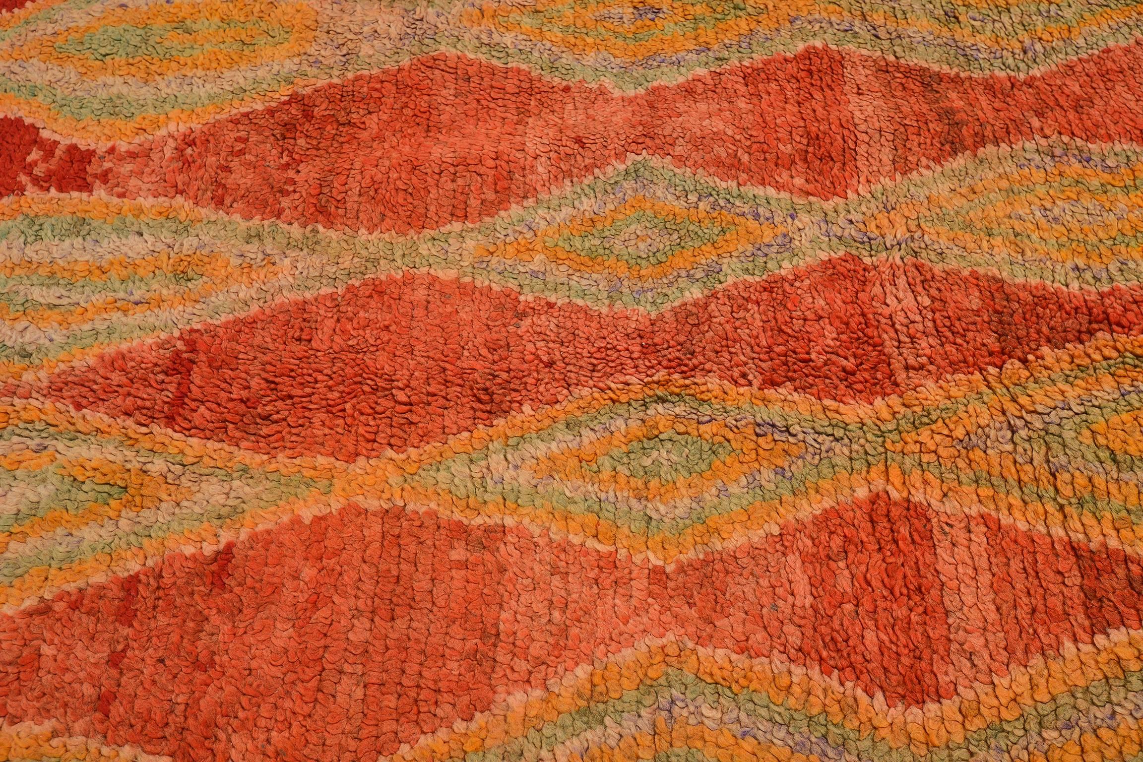 Vintage Unusual REHAMNA Moroccan Carpet For Sale 2