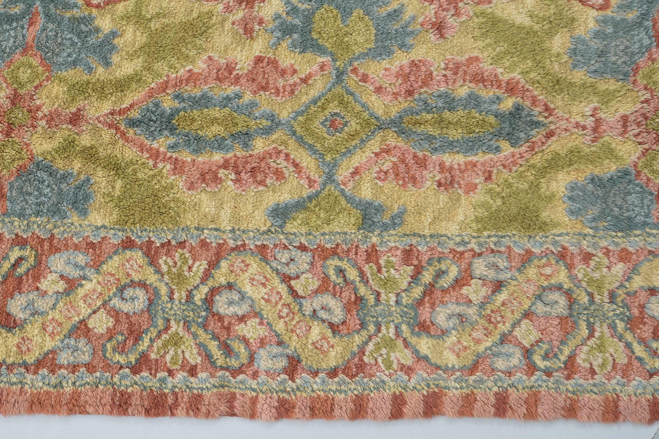 20th Century Rare Old  CUENCA Spanish Carpet  for FINAL SALE For Sale