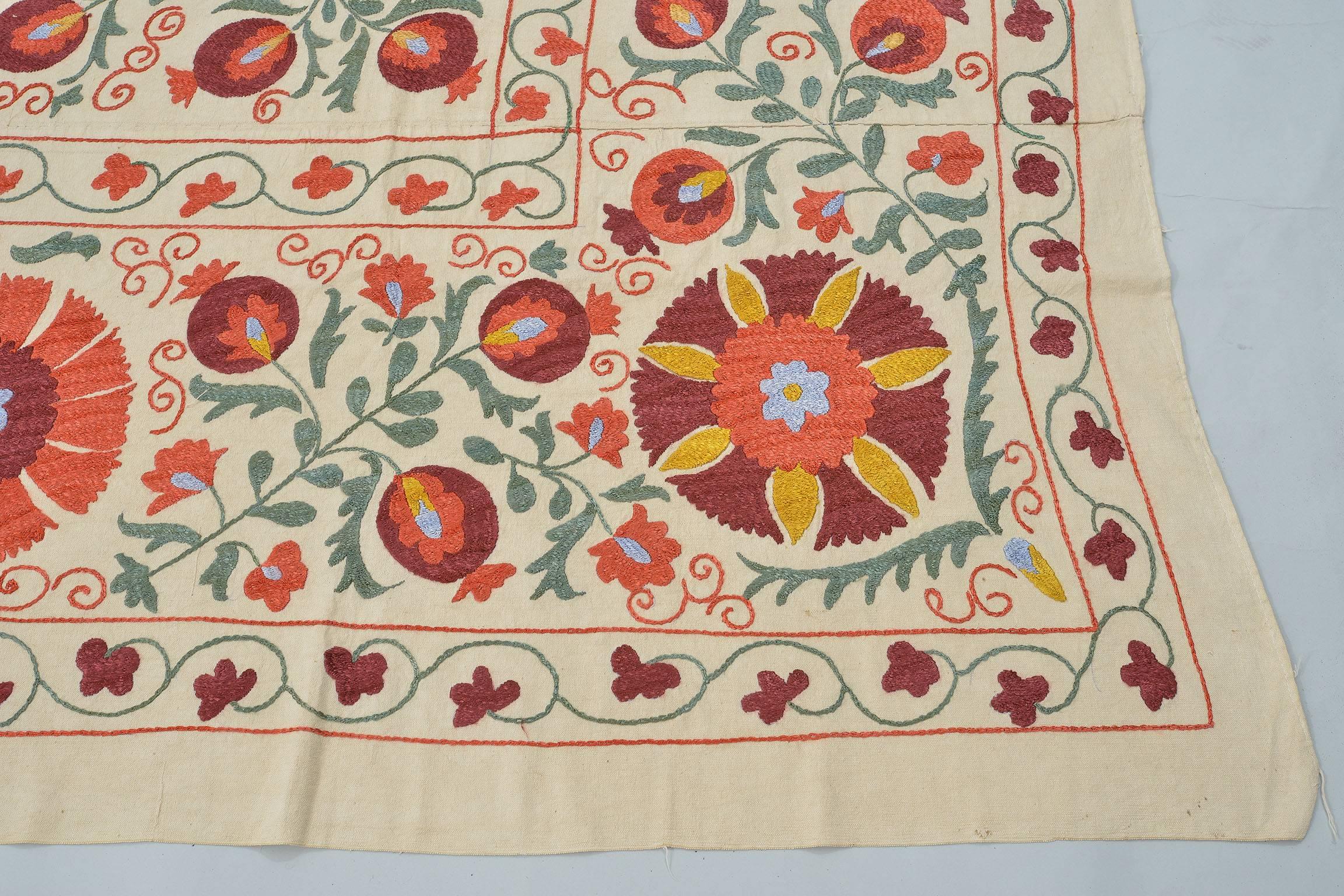 Hand-Woven  Susani Silk  Embroidery, Suitable for Bed or Table Cover or Wall hanging