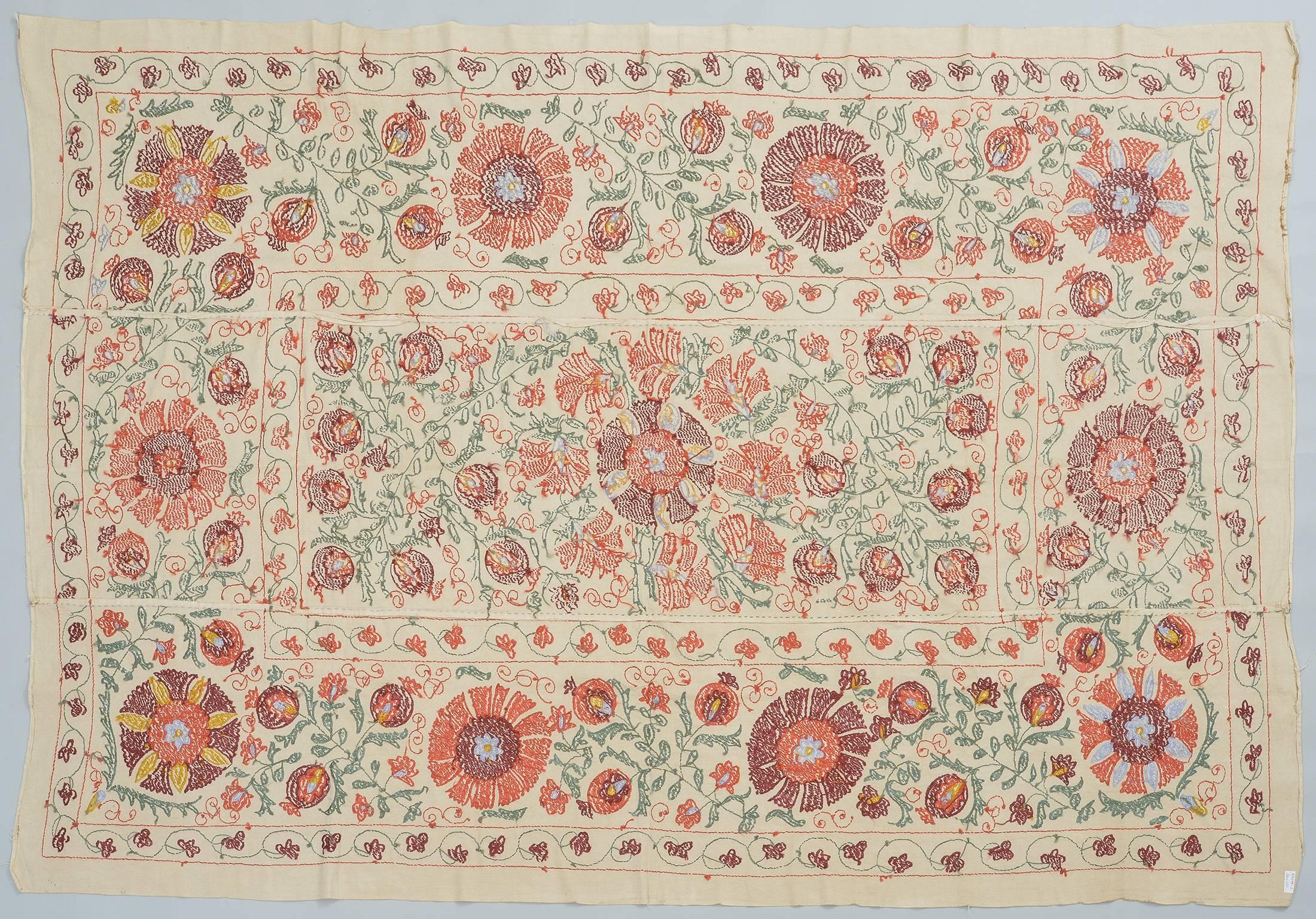 Very amazing silk embroidery on a very fine fabric like silk, from Turkmenistan tribes - with Pomegranates -
B/2399-5.