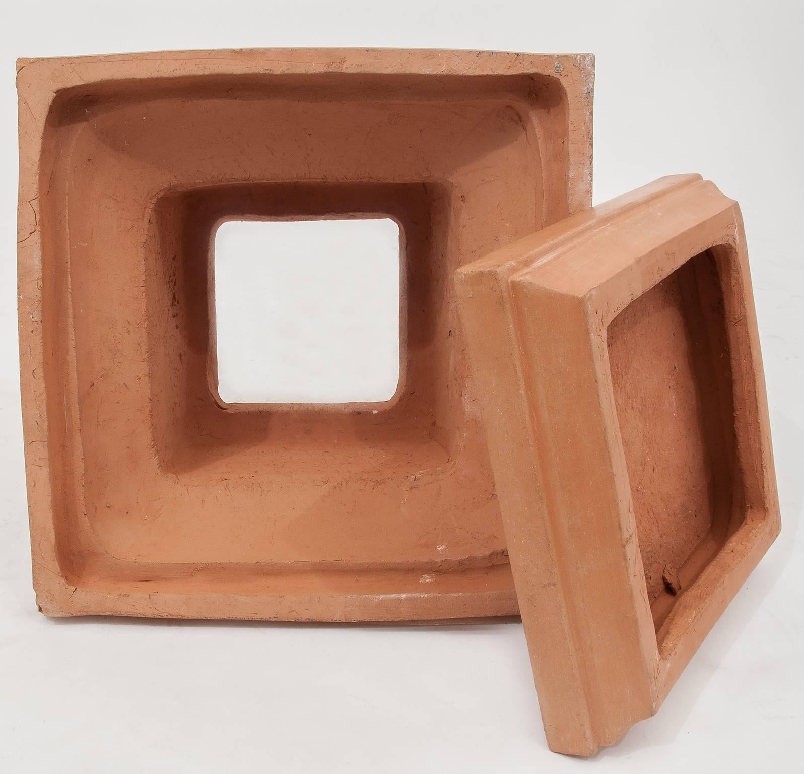 20th Century Terracotta Base for Vase or Statue or Lamp from Italy For Sale