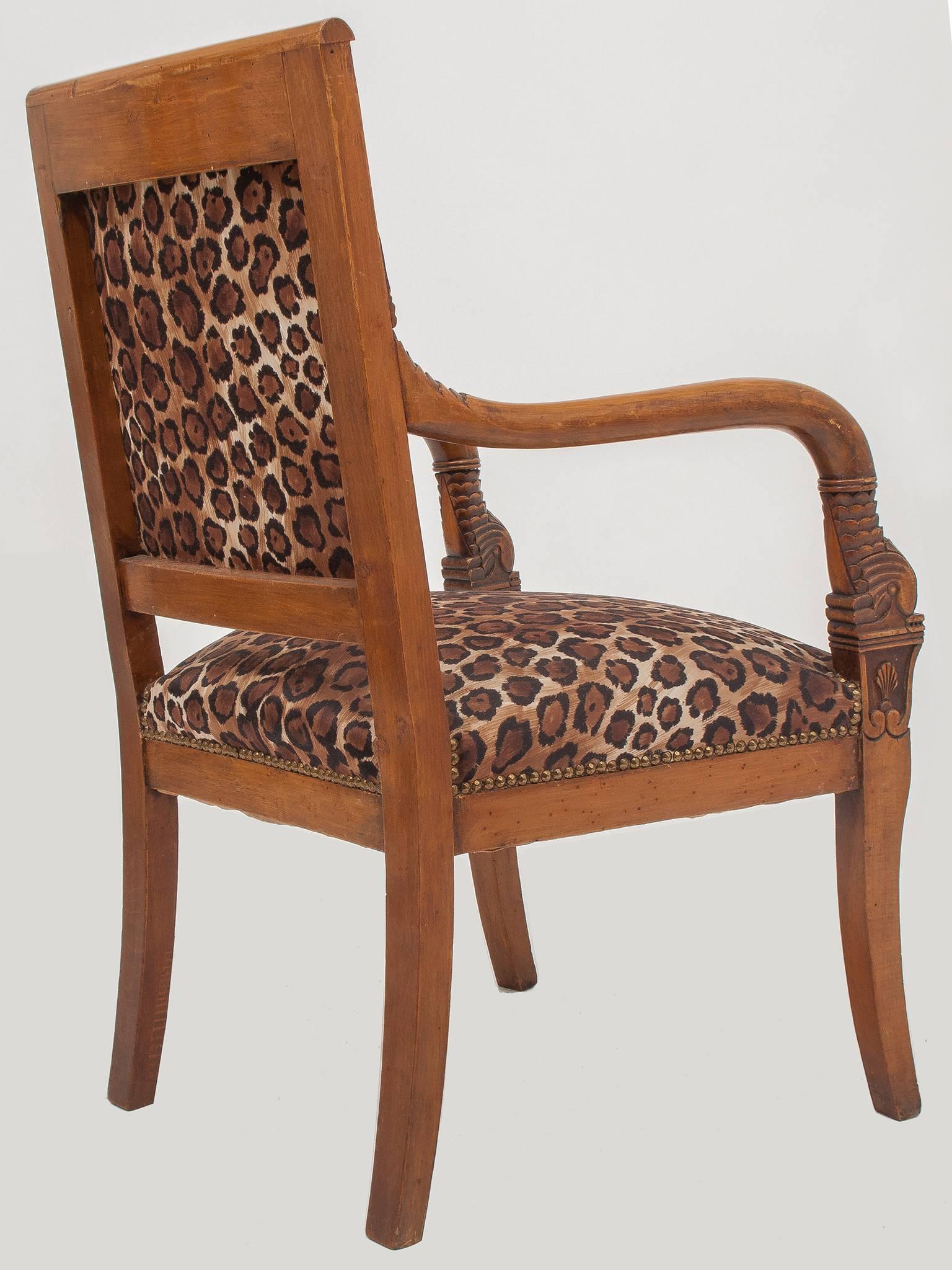 Hand-Crafted  Club or Library Chairs Pair, Covered in 