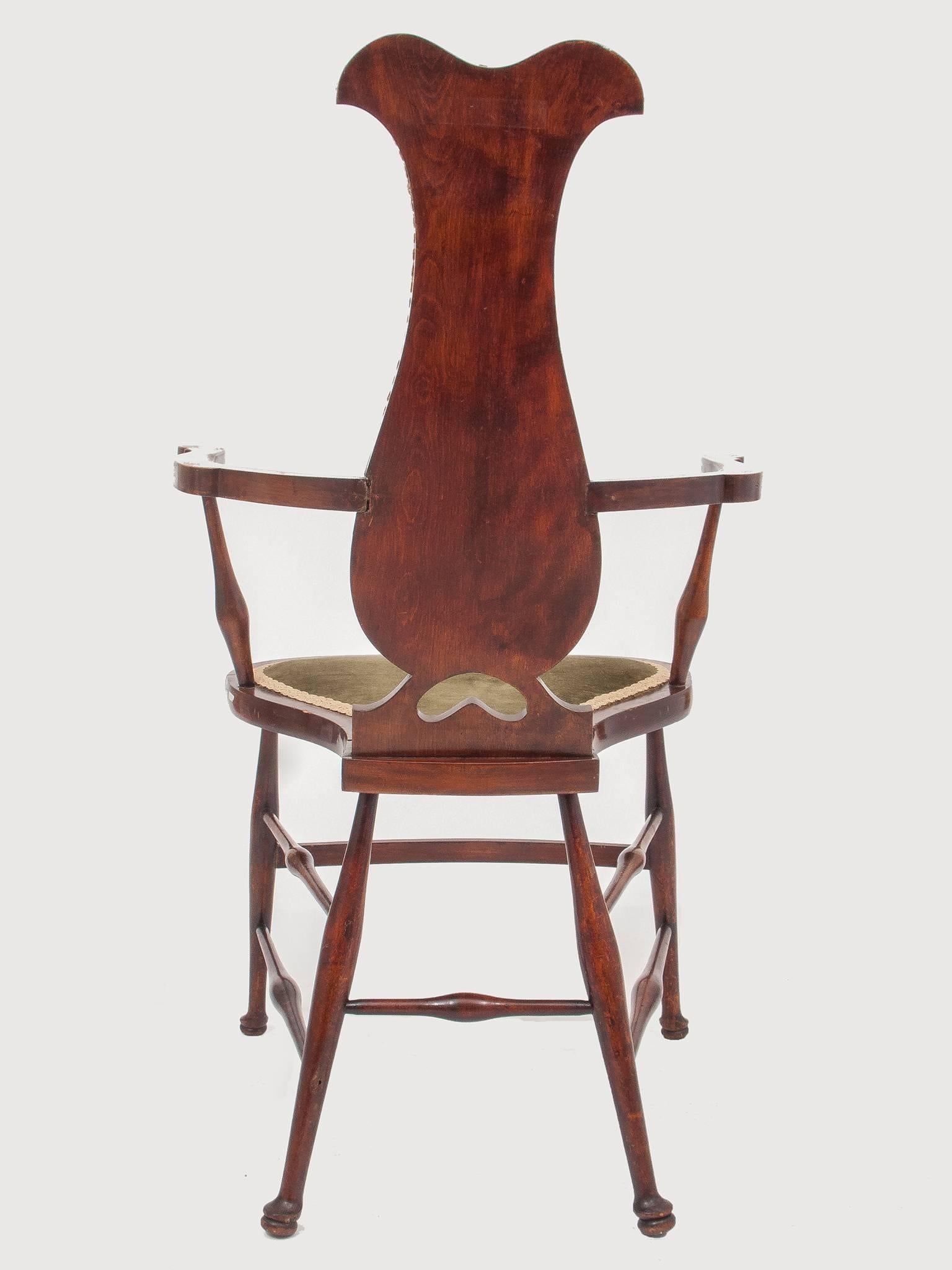 Edwardian Old English High Chair