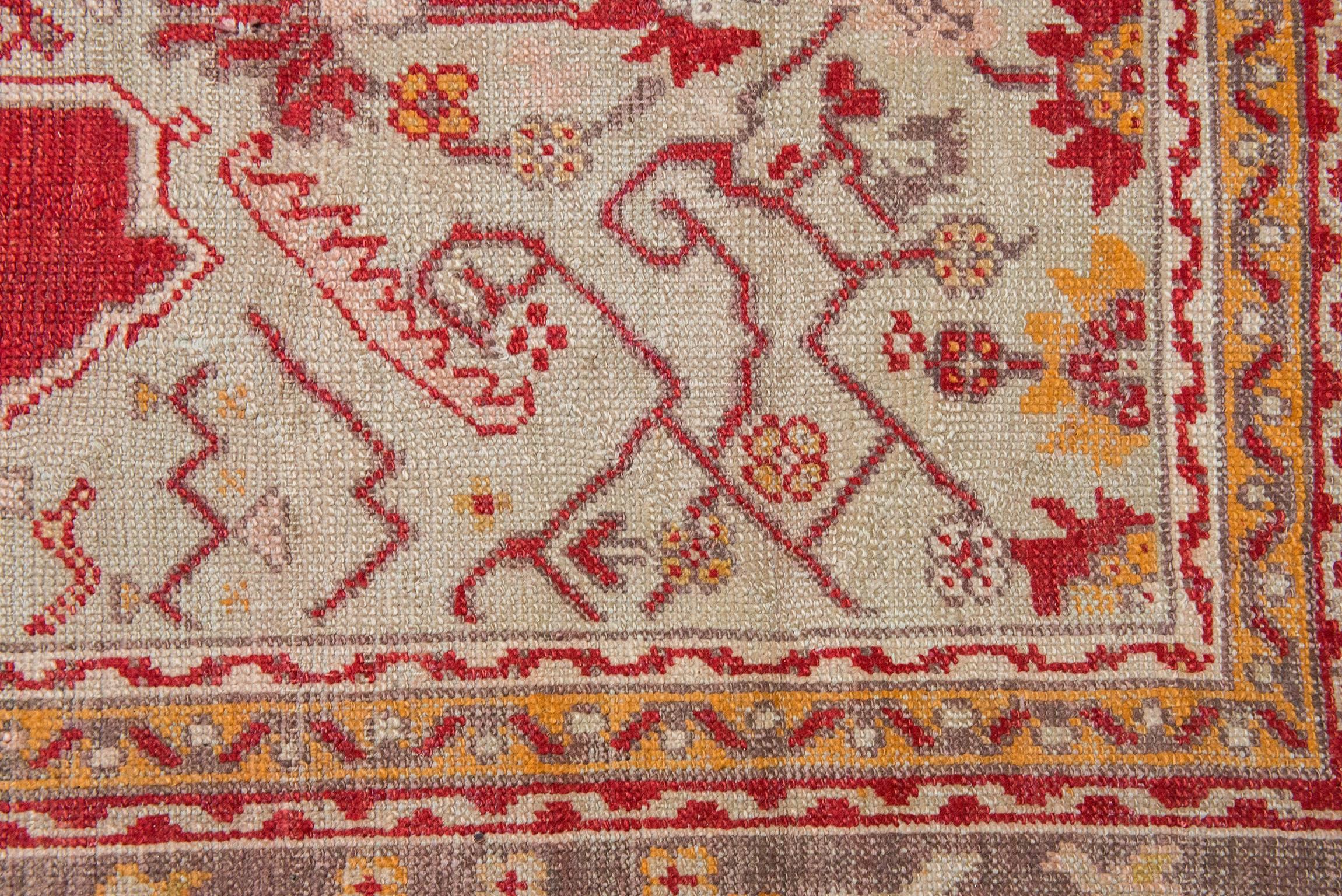 Wool Antique Large  Turkish USHAK Rug from Private Collection - For Sale