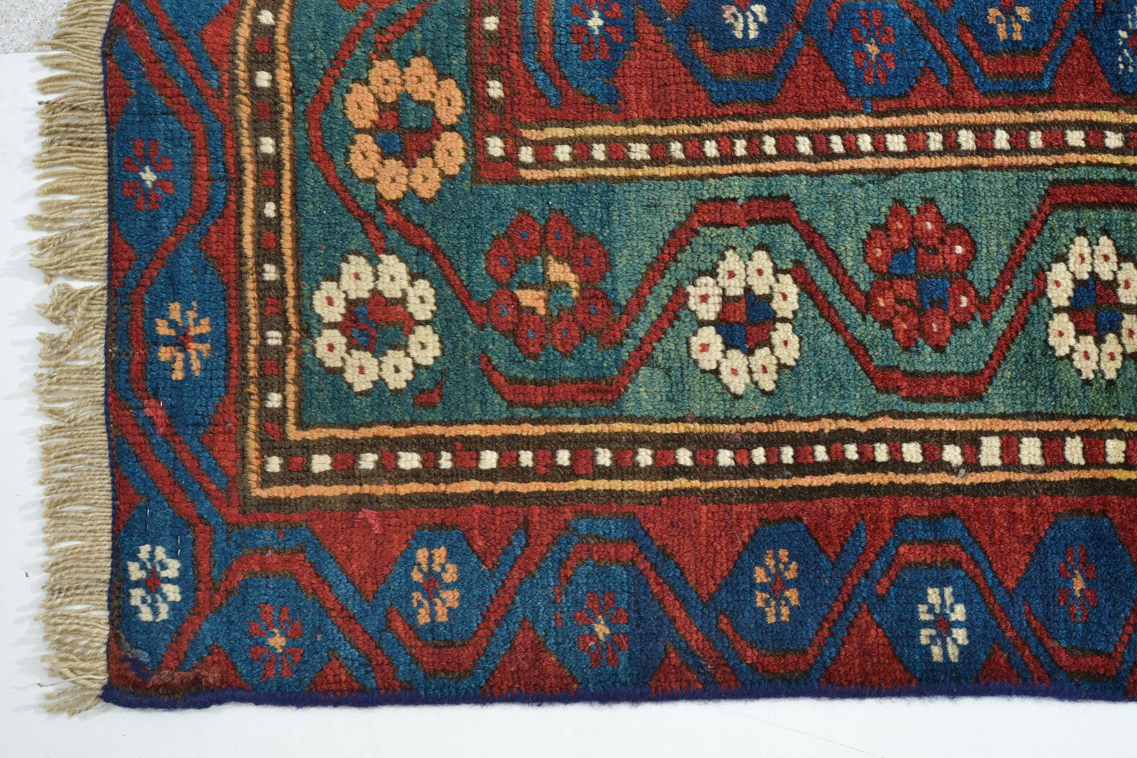 Other Antique Caucasian  KAZAK Rug with Original Colors For Sale