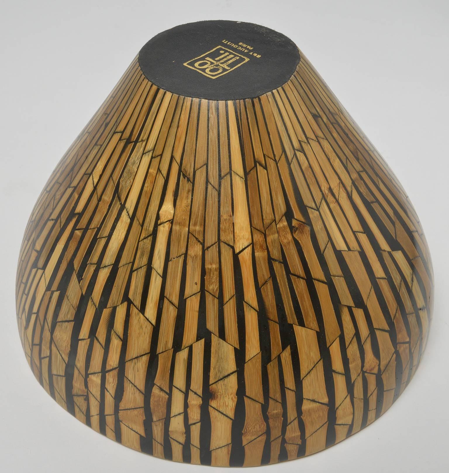 Set Bamboo Vase and Bowl R & Y Augusti In Excellent Condition For Sale In Alessandria, Piemonte