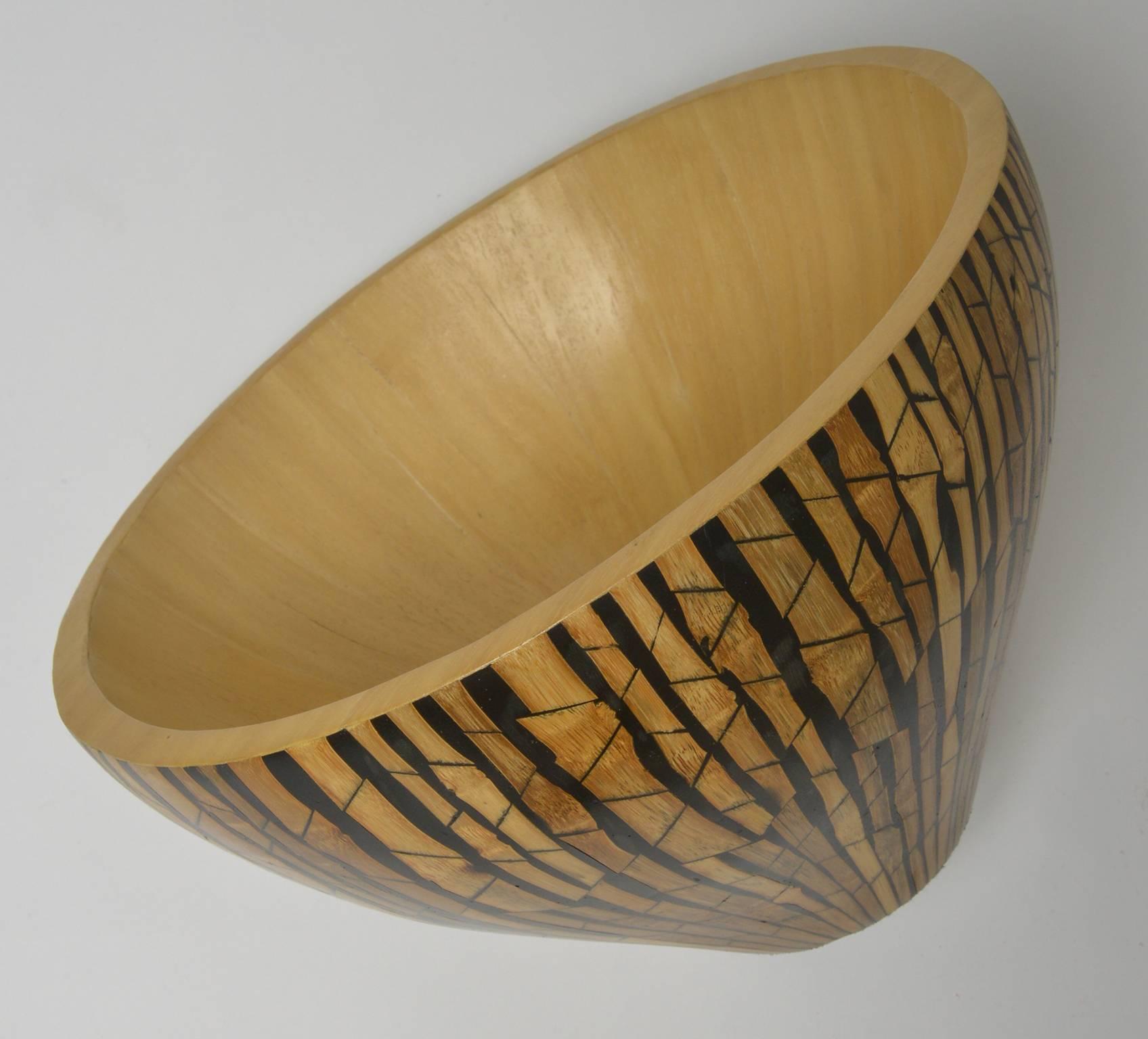 20th Century Set Bamboo Vase and Bowl R & Y Augusti For Sale