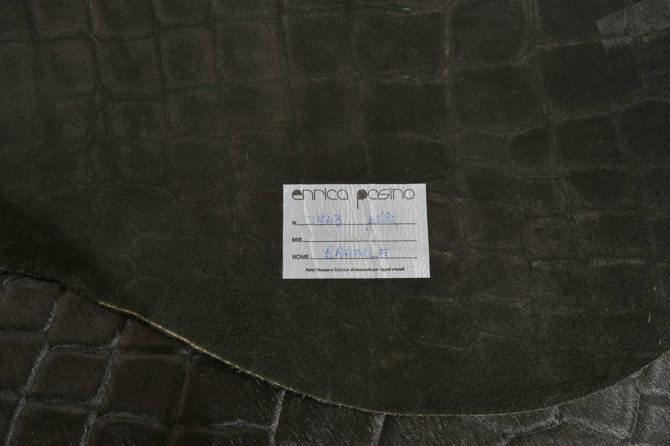 Brazilian Brazil Cowhide Crocodile Printed Rug For Sale