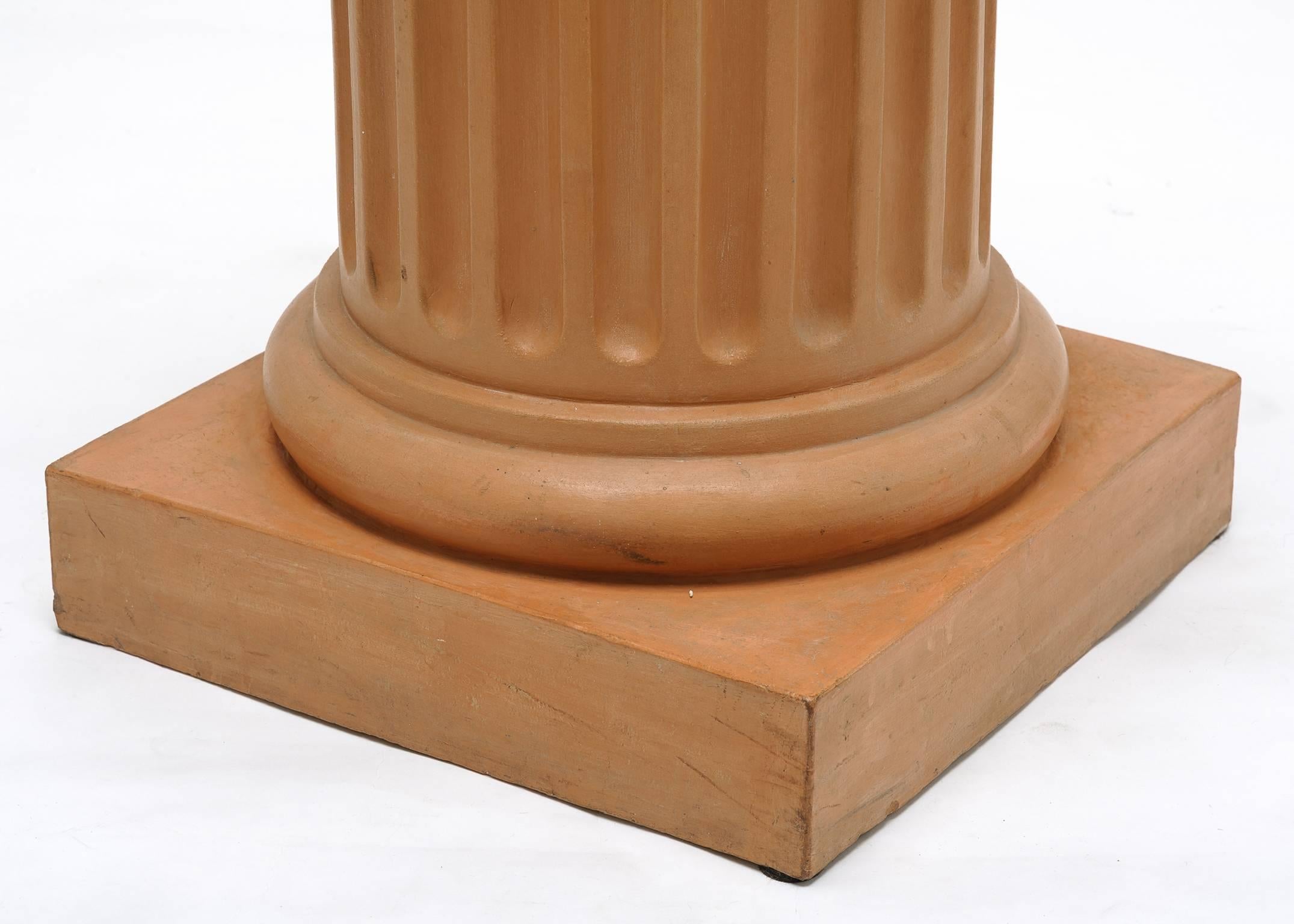 terracotta column pedestal
