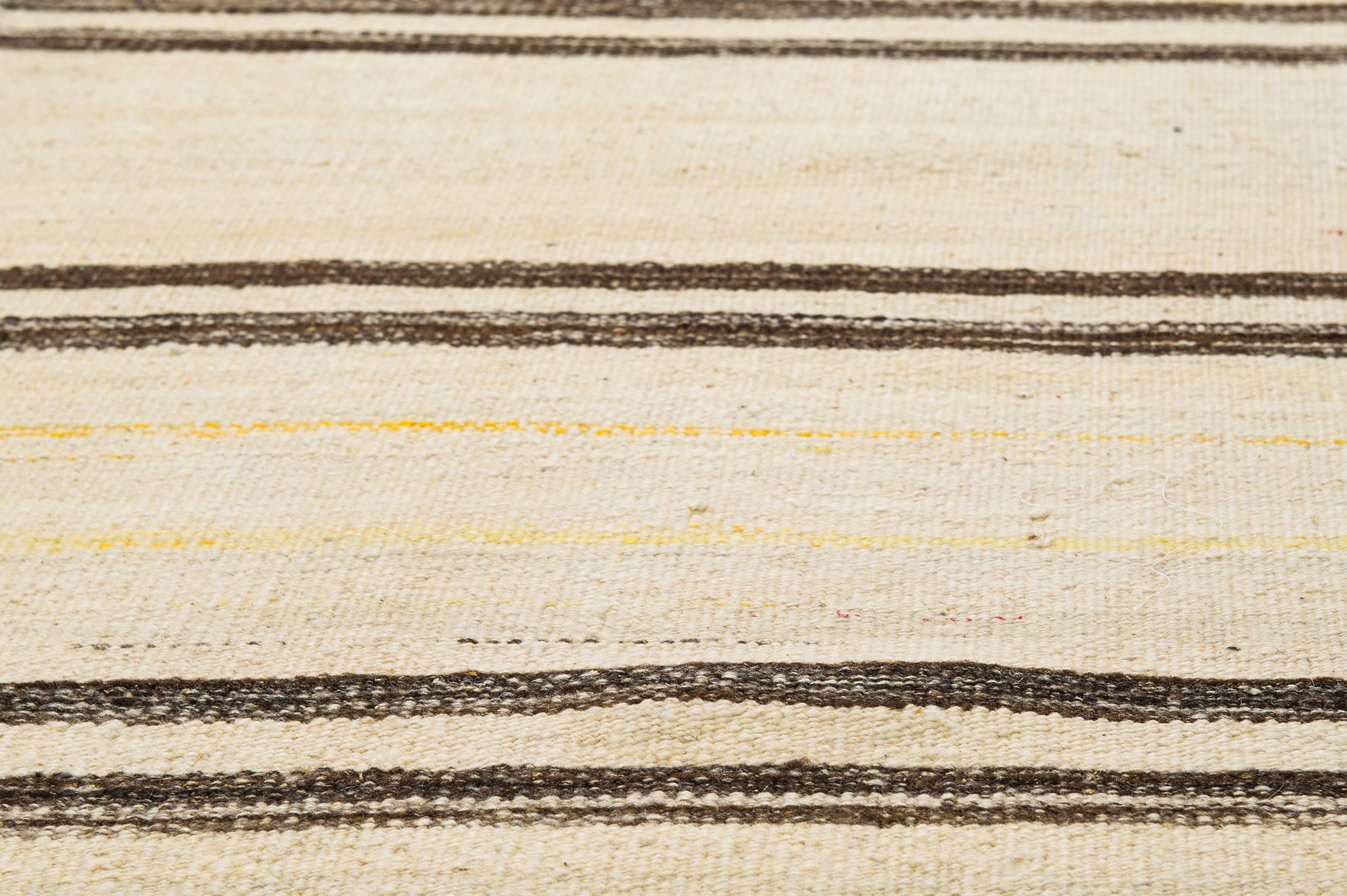 Minimal flat-wave kilim runner - Suitable for front wardrobe, aisle, or to complete a minimal room -
nr. 980 -