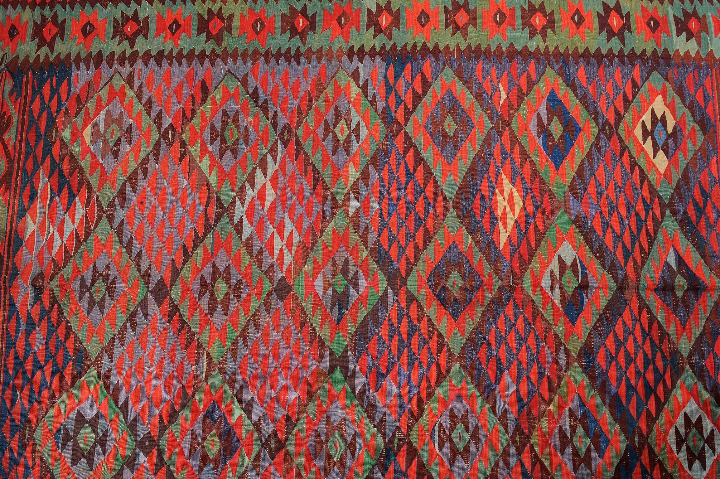 Specially Large Rare Old Fine Turkish Kilim Sharkoy In Excellent Condition In Alessandria, Piemonte