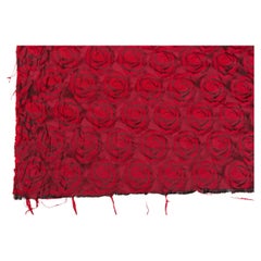 Mulberry Silk Red Roses Drapery Fabric