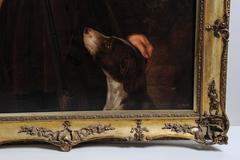 Aertz W. German Painting "Country Gentleman with Dog" oil on canvas