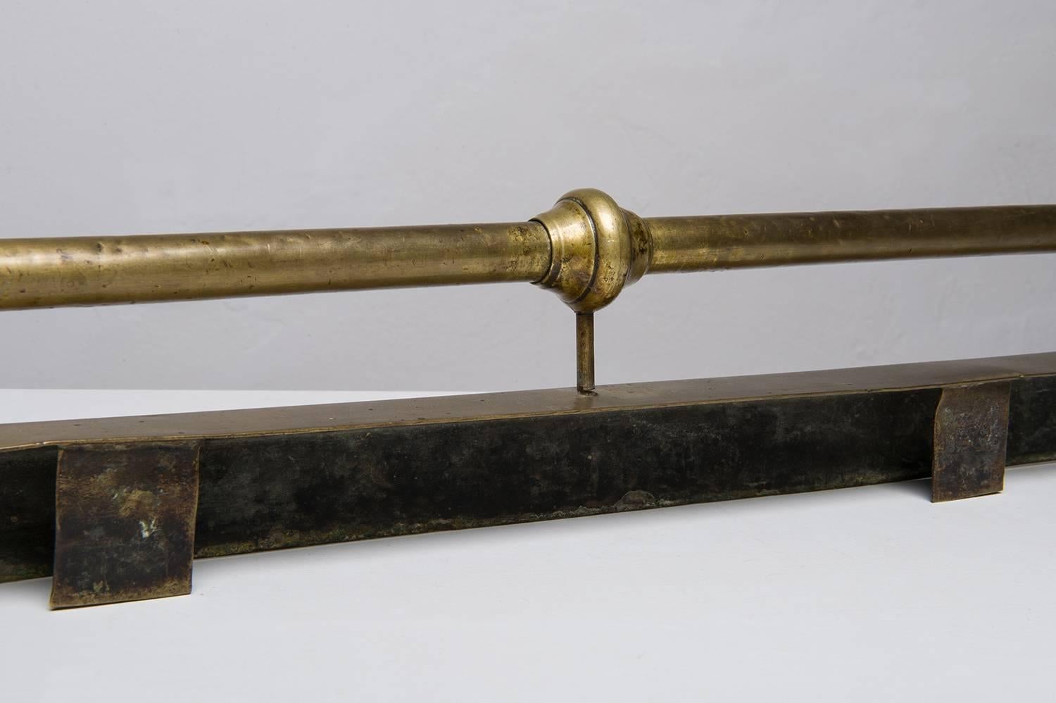 Fireplace Fender with Bronze Lions In Good Condition In Alessandria, Piemonte