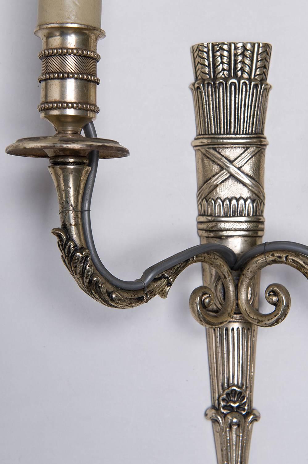20th Century Empire Style Vintage French Sconces or Wall Lamps