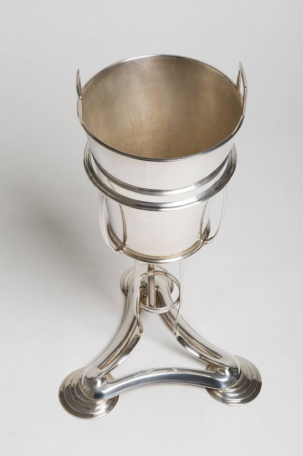 Georgian Déco Silver Plate Wine or Champagne Coolers, also as Ice Bucket -  Rare Pair !