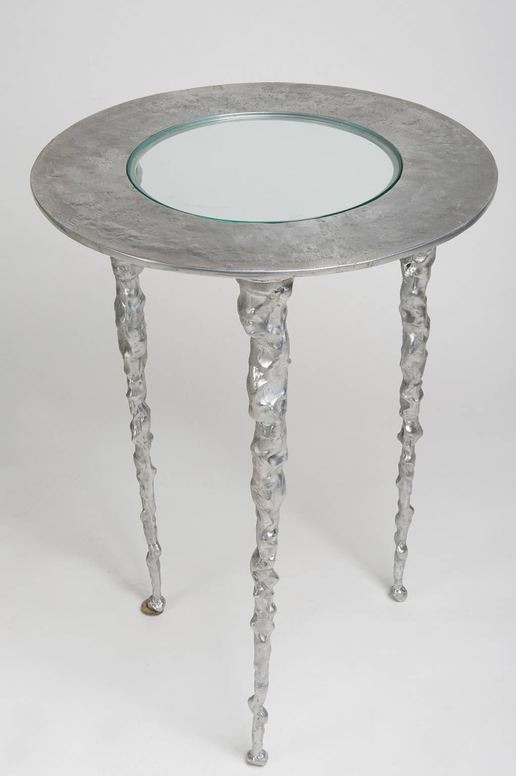 O/4690. Michael Aram little table in silvered bronze.