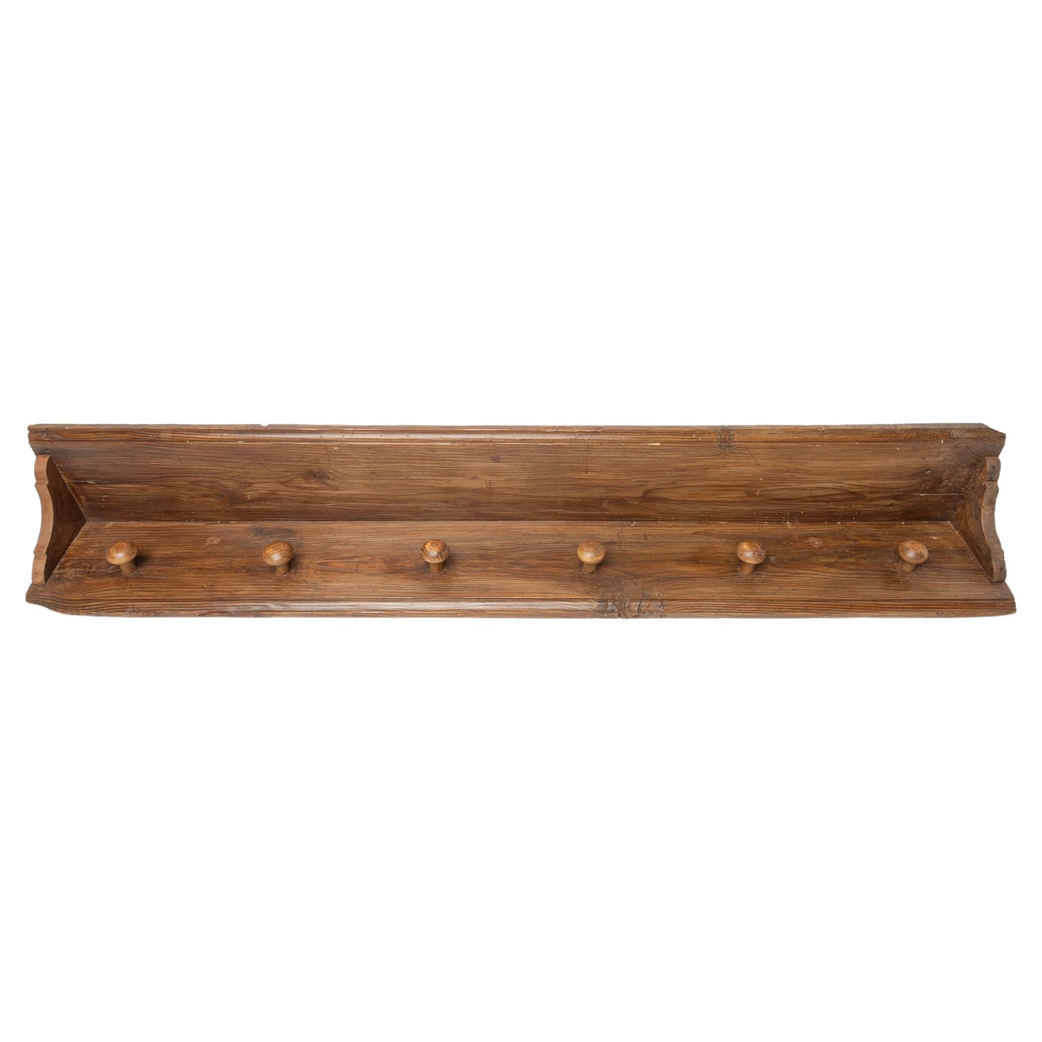Wall Coat Wood Rack for Clothes or Curtain For Sale