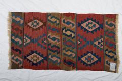 Old Kilim Panel "Mafrash" Shahsavan, suitable for table or wall hanging