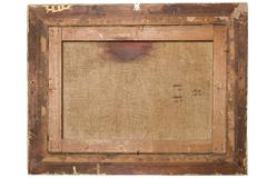 "Roses on the Table" Old French Painting, oil on canvas