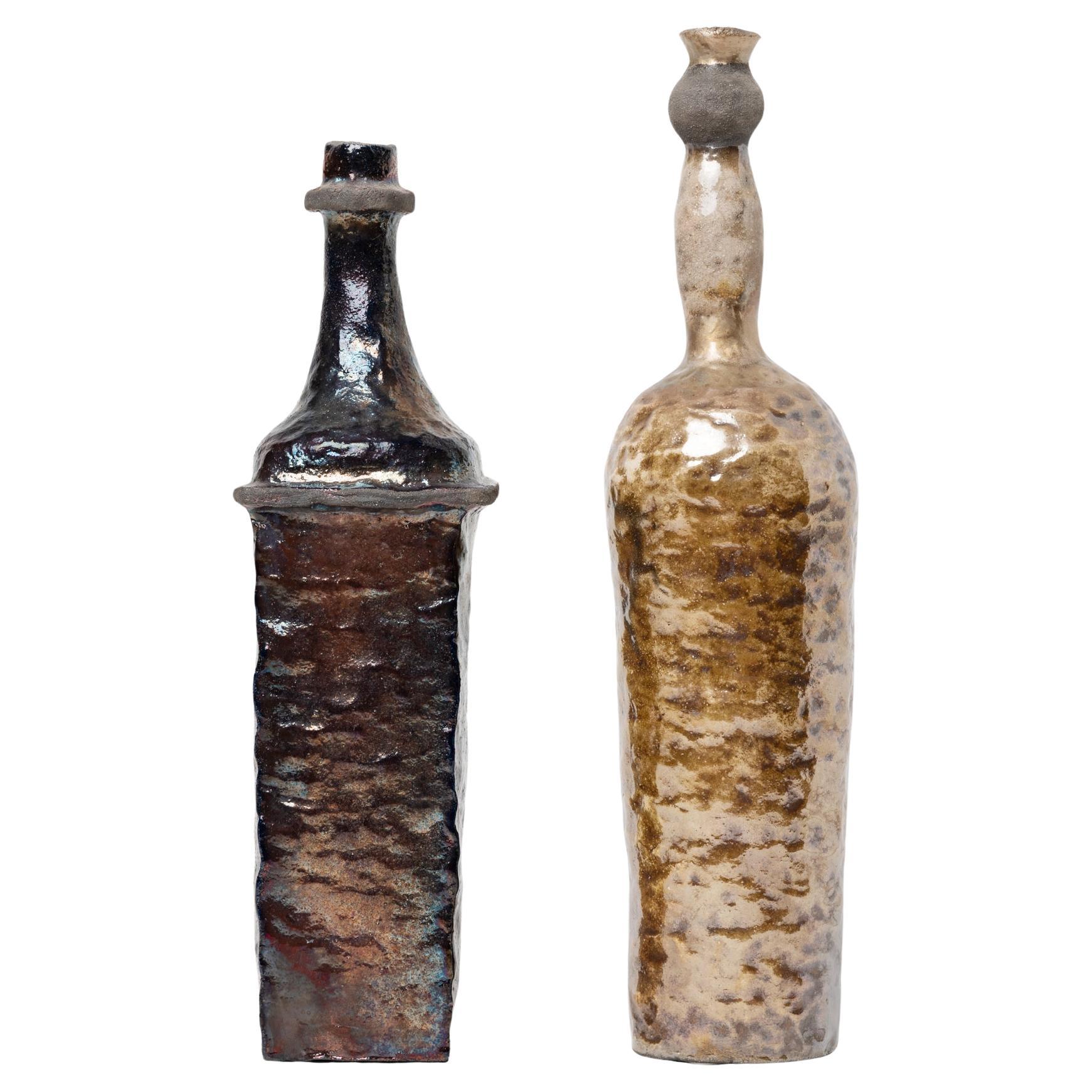 Bouteilles en céramique Raku en vente