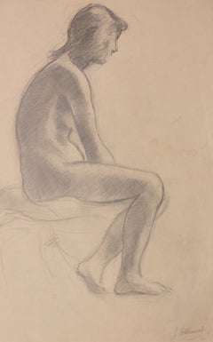 Pencil Drawing of a Female Nude