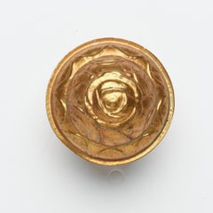 Four Leightweight Brass Rosebud Knobs for Coat Racks