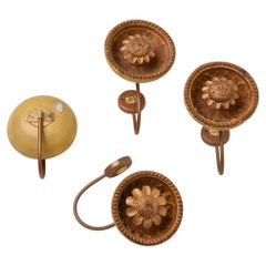 Four Coat Racks with Antique Golden Wooden Friezes