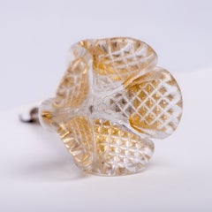 Venetian Glass Flowers for Chandeliers with Gold Flecks