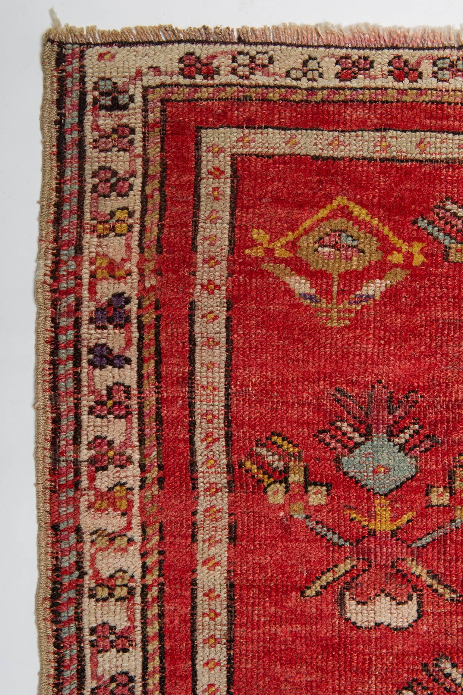 Early 20th Century  Pair of Antique KIRSHEIR Prayer Bed Side Carpets For Sale