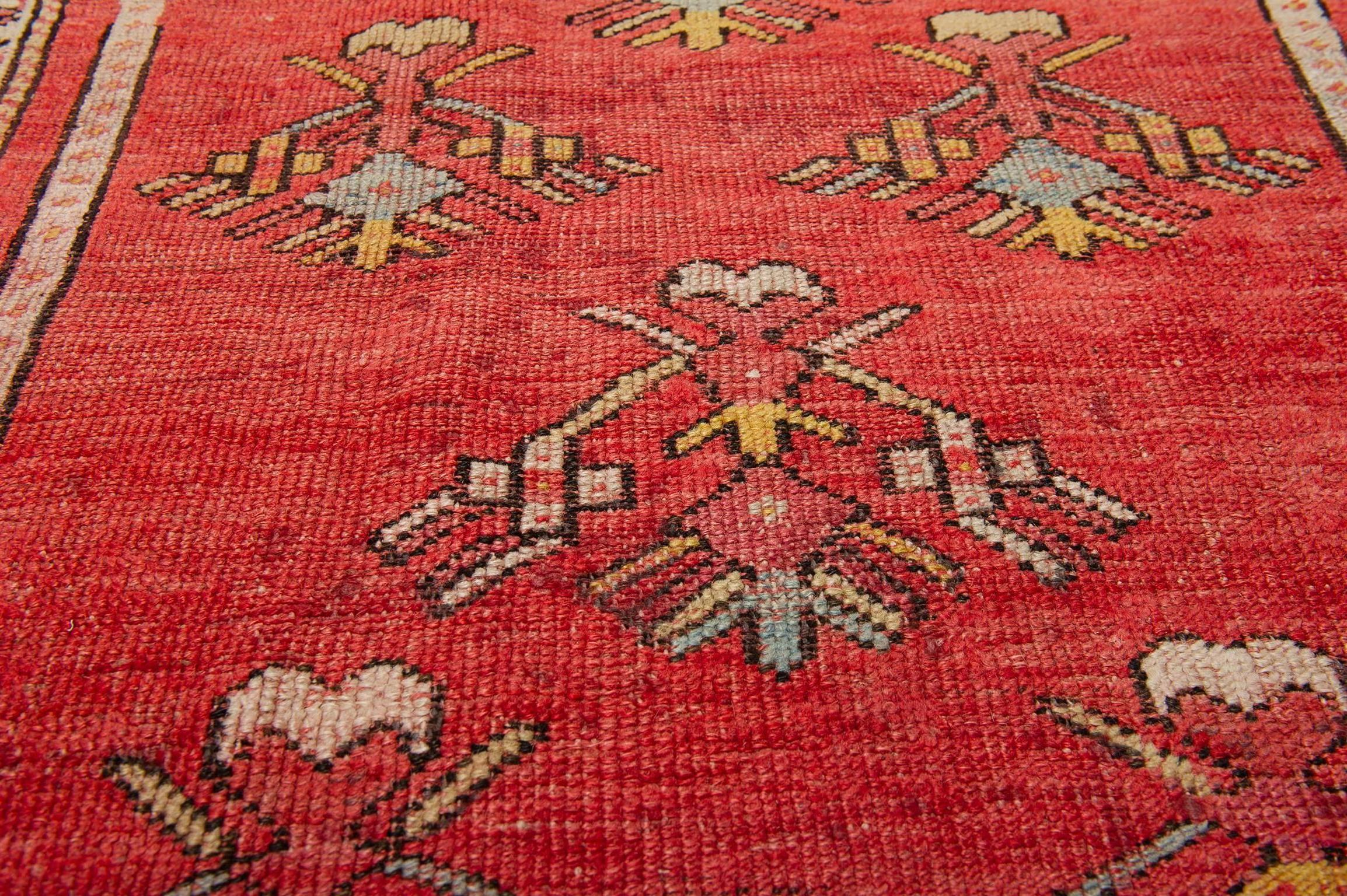 Turkish  Pair of Antique KIRSHEIR Prayer Bed Side Carpets For Sale