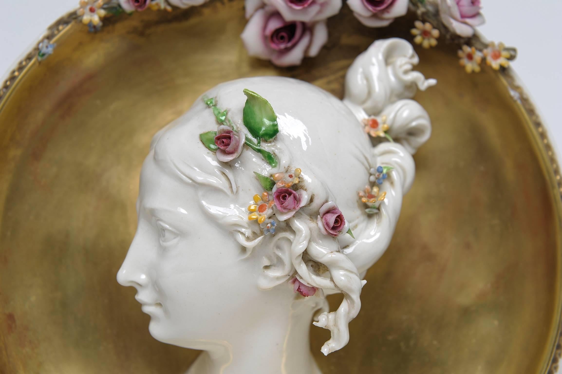Rare vintage porcelains Bacchus and Ariadne wall little plates with gold : rare because they were created by 
Giuseppe Cappé, famous Italian artist (born 1921, died 2008) . Therefore they are signed Cappè.
He dedicated life to creation and