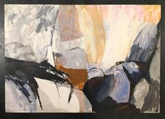 Signed "Mariette Bevington" Titled Monadnock, Mid-Century Abstract Painting