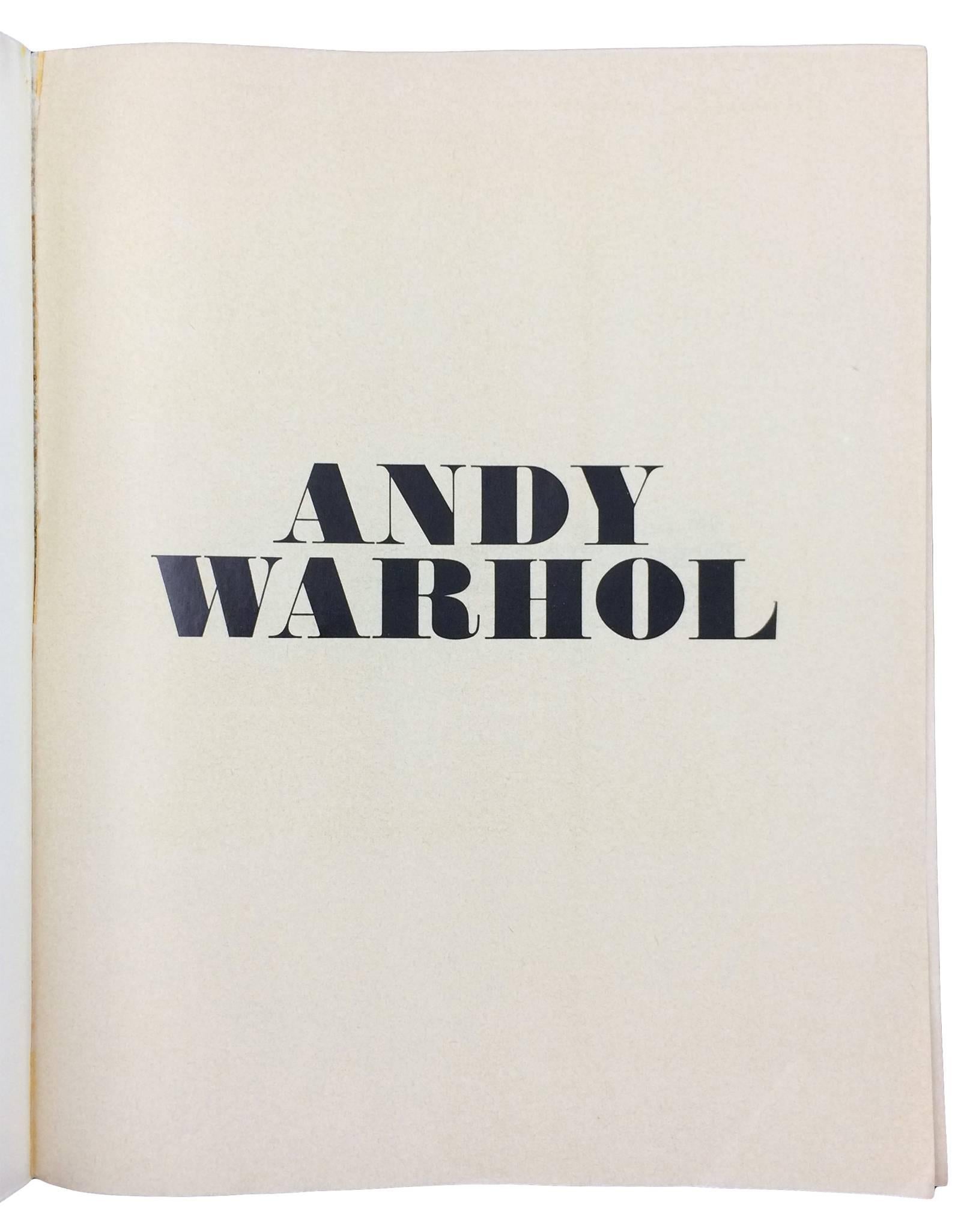 Andy Warhol, 1. Auflage, Katalog des Moderna Museet, Stockholm, 1968 im Angebot 1