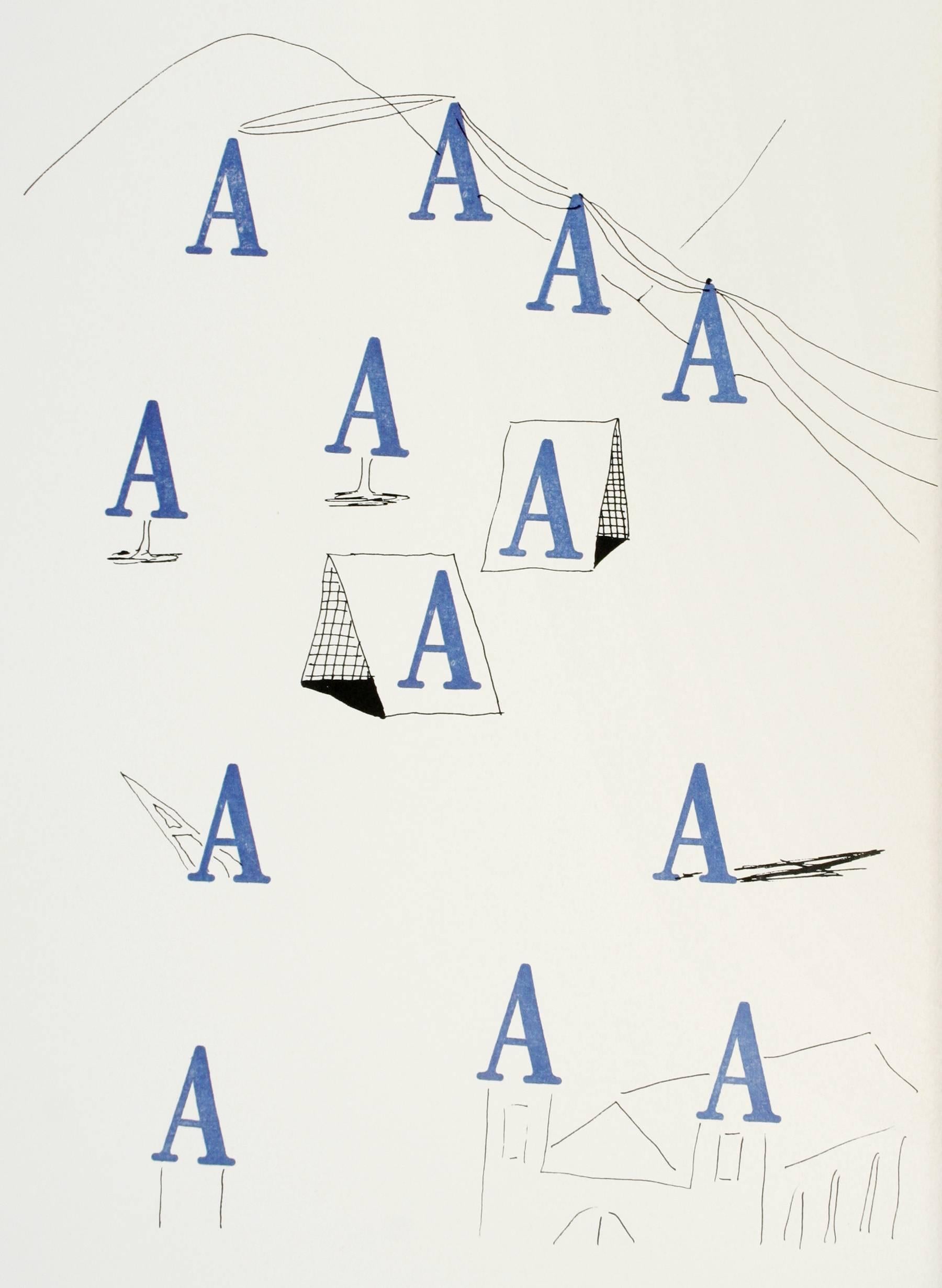 English Hockney's Alphabet by David Hockney, Signed Limited Edition For Sale