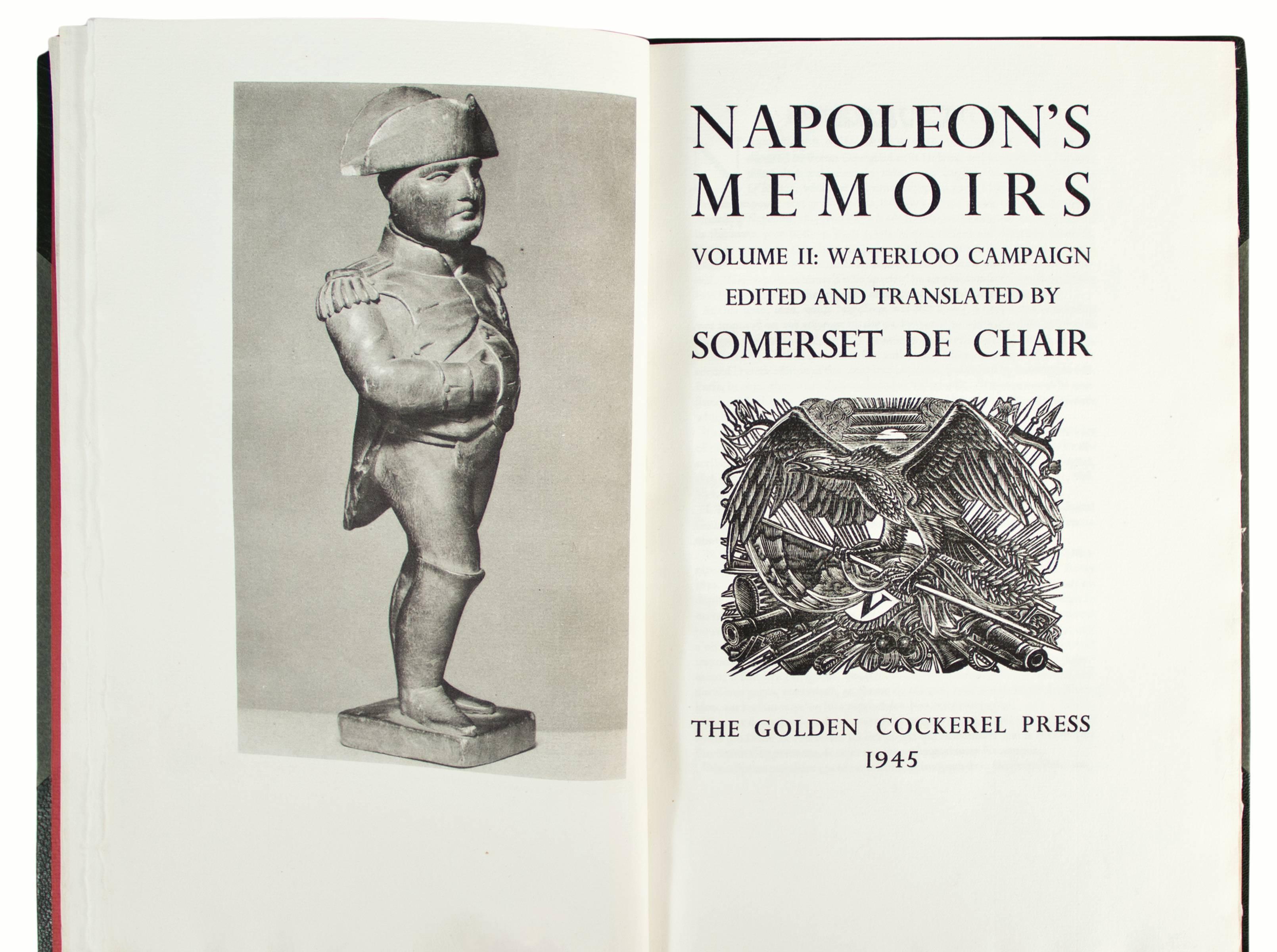 Edited by Somerset de Chair. Two volumes. 422, [2]; 78, [2] pp.  Folio, elegantly bound in recent 3/4 dark green morocco.  London: The Golden Cockerel Press, 1945. 

A magnificent set of this beautifully printed edition limited to 500 copies. The