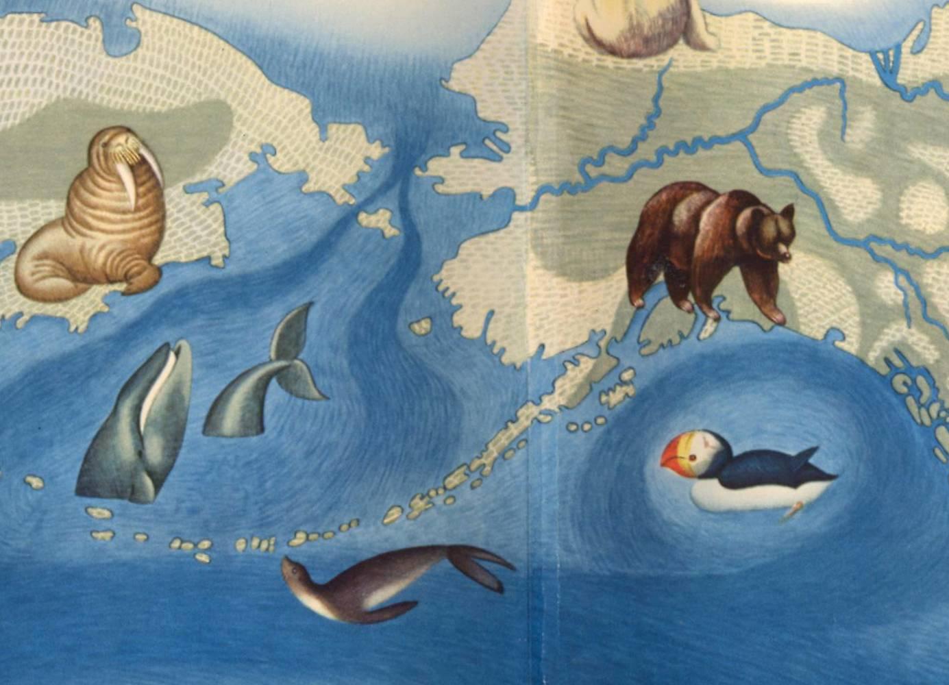 Pair of Miguel Covarrubias Pacific Maps, 1939 1