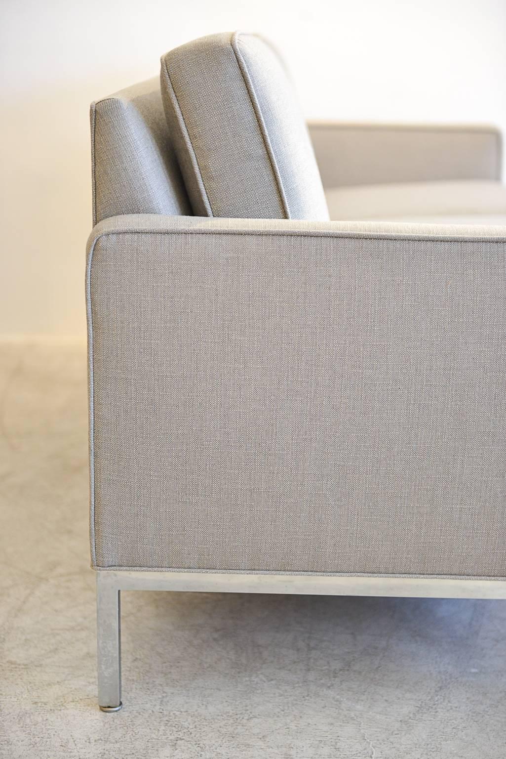 American Chrome Frame Sofa by Steelcase