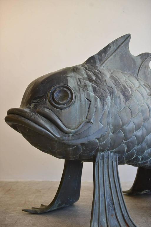 Monumental Bronze Fish Sculpture at 1stDibs