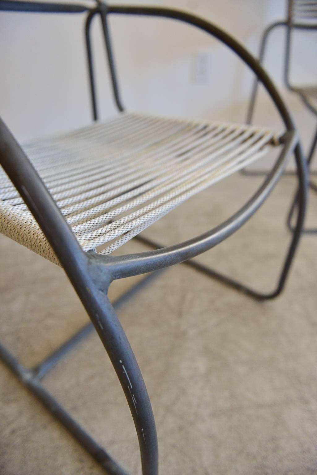 Tubular Bronze Patio Lounge Chairs by Kipp Stewart for Terra of California 1