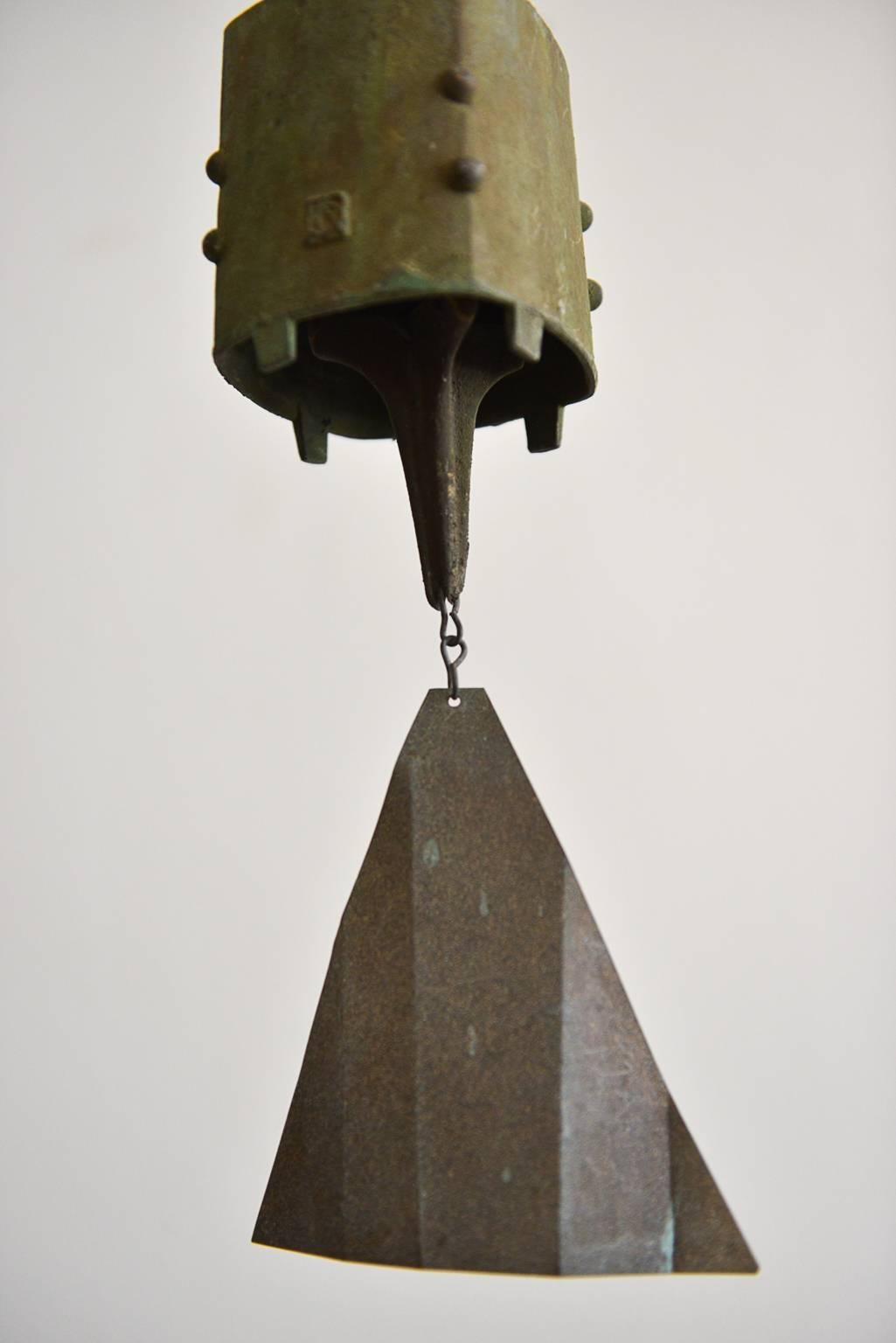 Cast Bronze Wind Bell by Paolo Soleri In Excellent Condition In Costa Mesa, CA