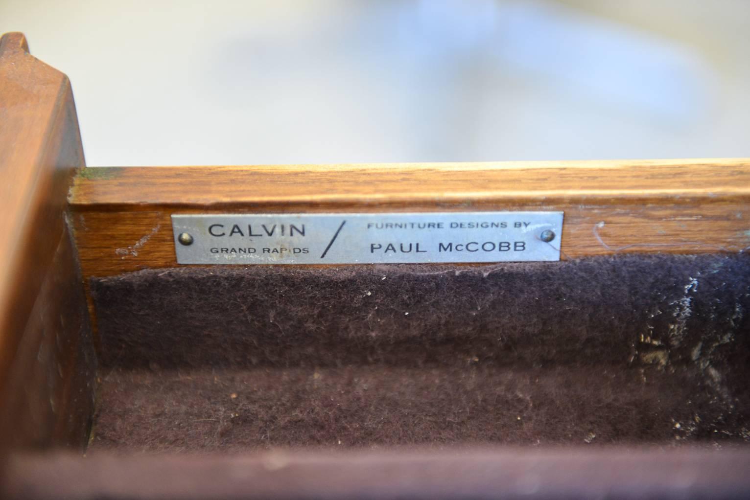 Paul McCobb for Calvin Walnut and Leather Front Credenza 2