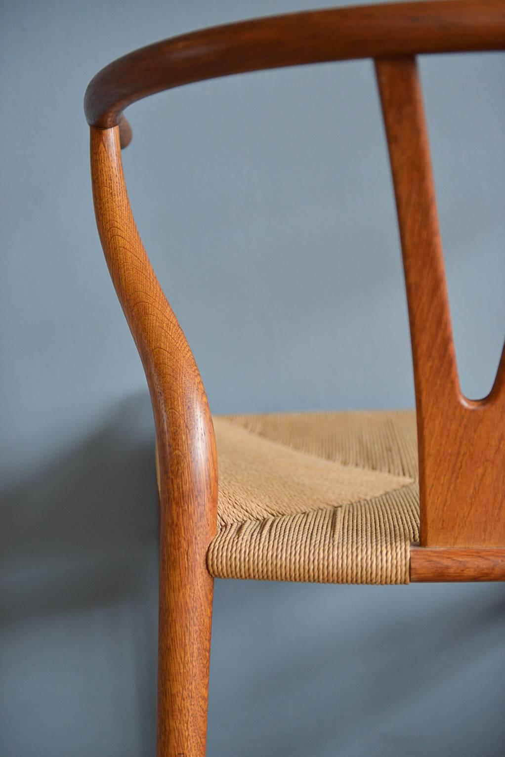 Oak Set of Six Hans Wegner CH24 Wishbone Dining Chairs