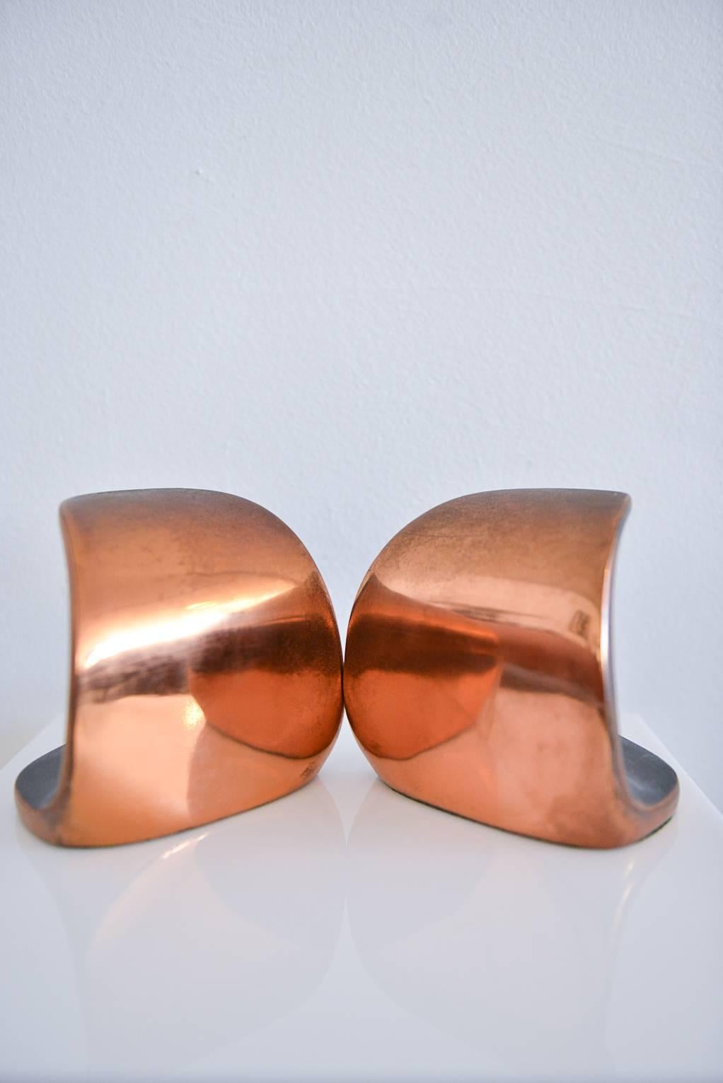 Mid-Century Modern Ben Seibel Copper Plated Bookends